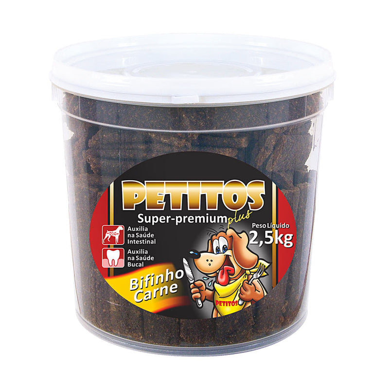 Snack Petitos Bifinho de Carne para Cães 2,5kg