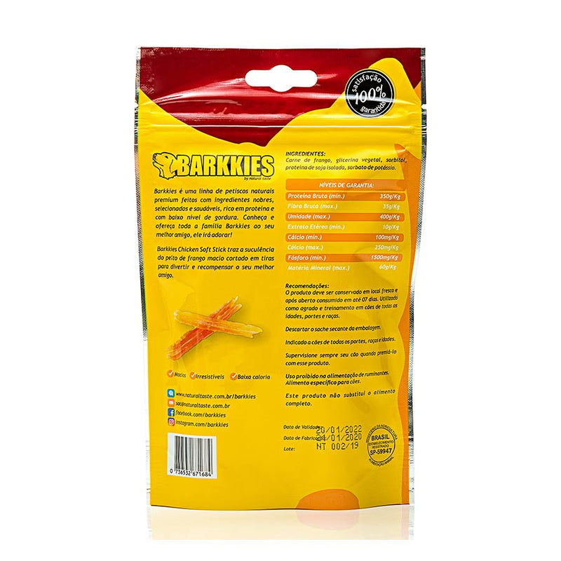 Snack Barkkies Soft Sticks para Cães 100g