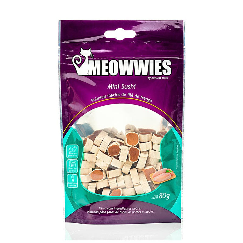 Snack Meowwies Mini Sushi para Gatos 80g