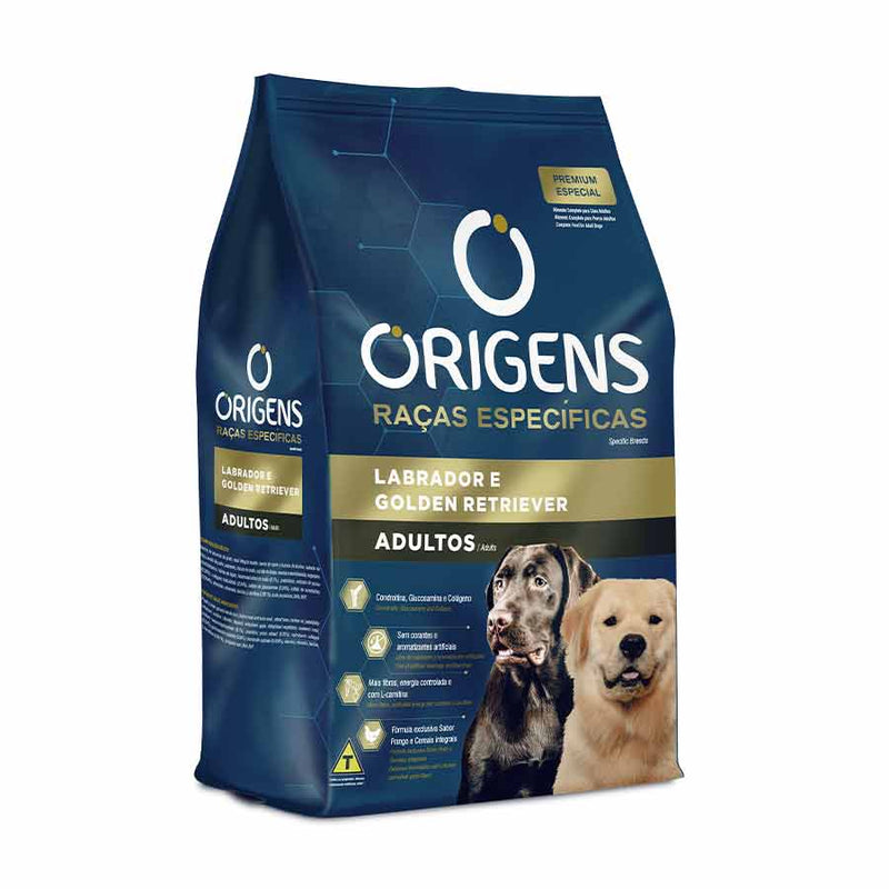 Ração Origens Raças Especificas para Labrador e Golden Retriever Adultos 15kg