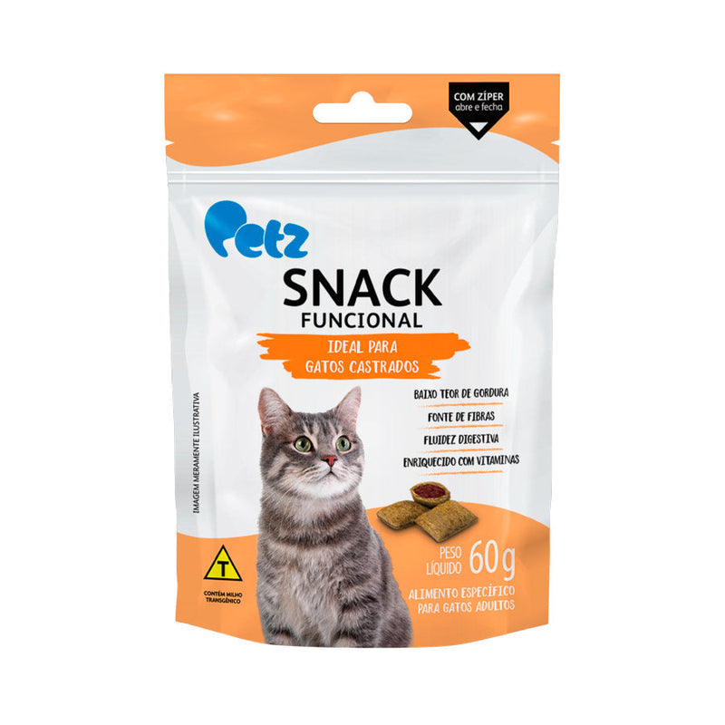 Snack Petz Funcional para Gatos Adultos Castrados - 60g