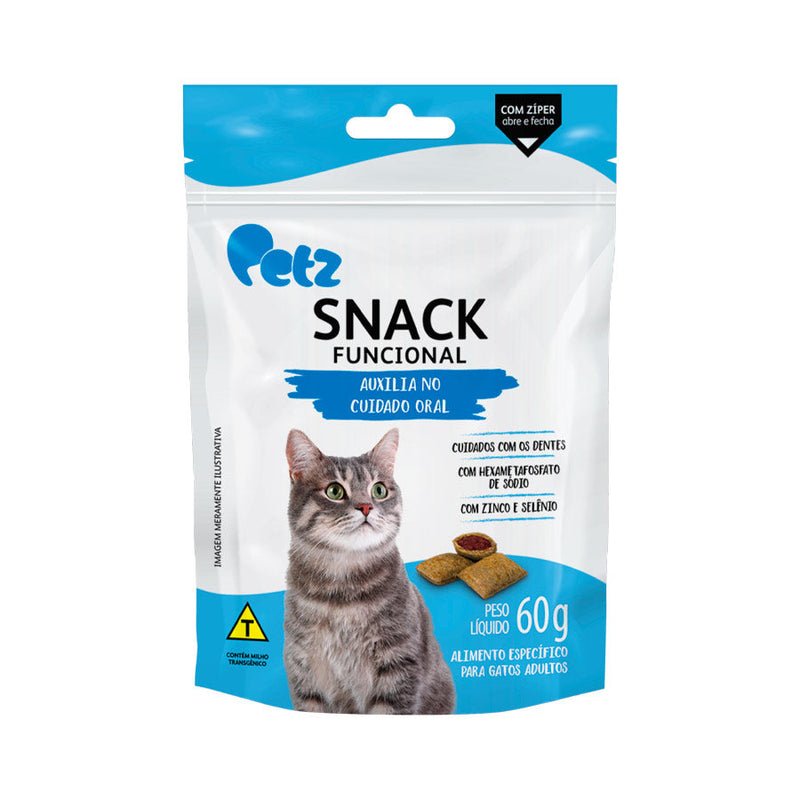 Snack Petz Funcional Cuidado Oral para Gatos Adultos - 60g