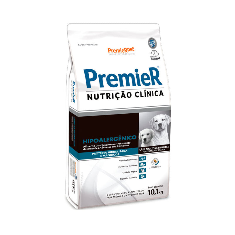 Ração Premier Nutrição Clínica Hipoalergênico para Cães de Médio e Grande Porte 10,1kg