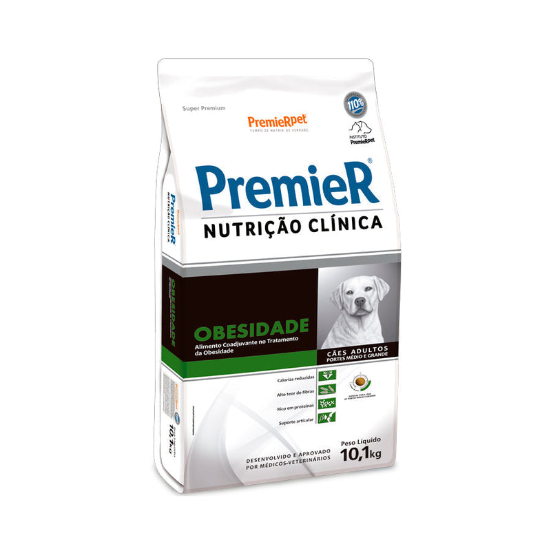 Ração Premier Nutrição Clínica Obesidade para Cães Adultos Raças Médias e Grandes 10,1kg