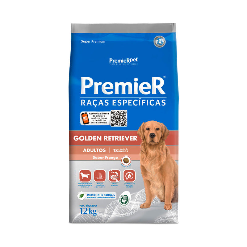 Ração Premier Raças Específicas Golden Retriever para Cães Adultos - 12kg