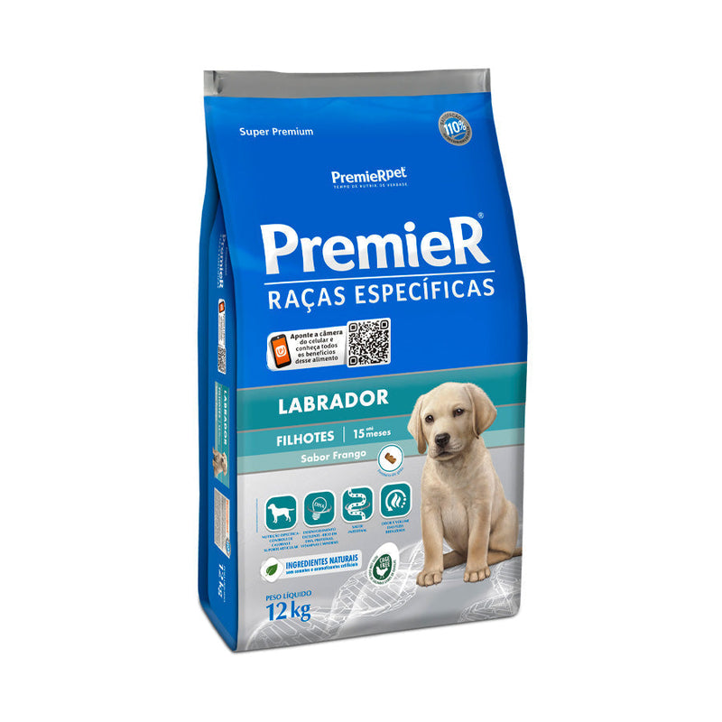 Ração Premier Raças Específicas Labrador para Cães Filhotes - 12kg