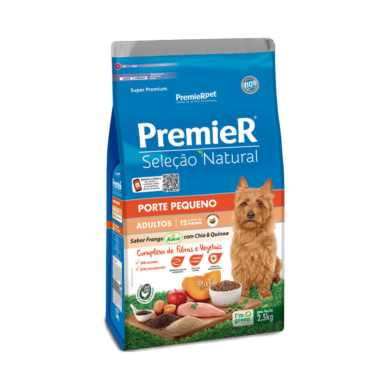 Ração Premier Seleção Natural para Cães Adultos de Pequeno Porte 2.5 Kg