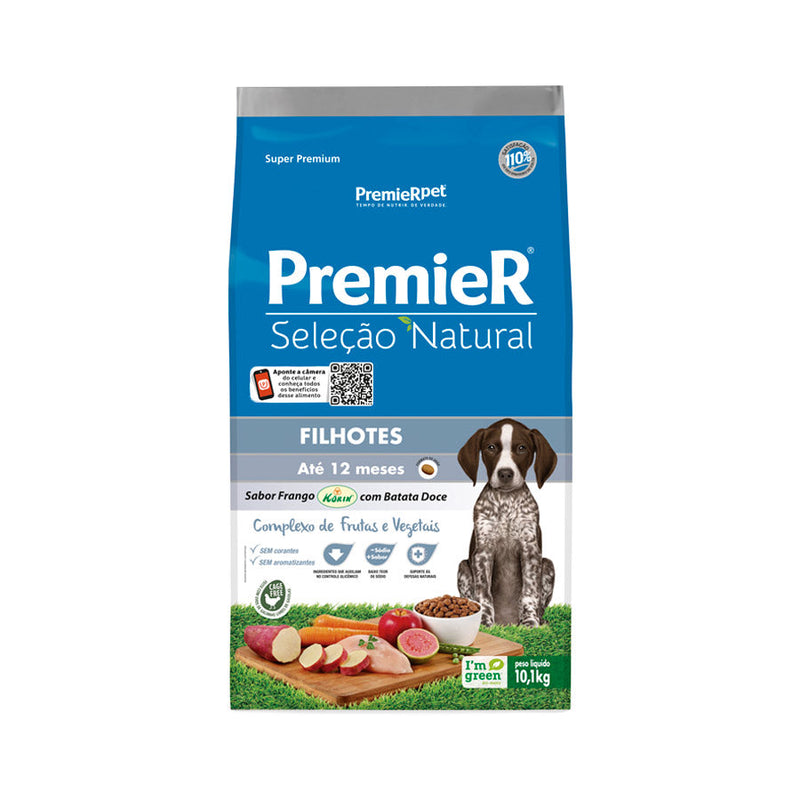 Ração Premier Seleção Natural para Cães Filhotes Sabor Batata Doce 10,1kg