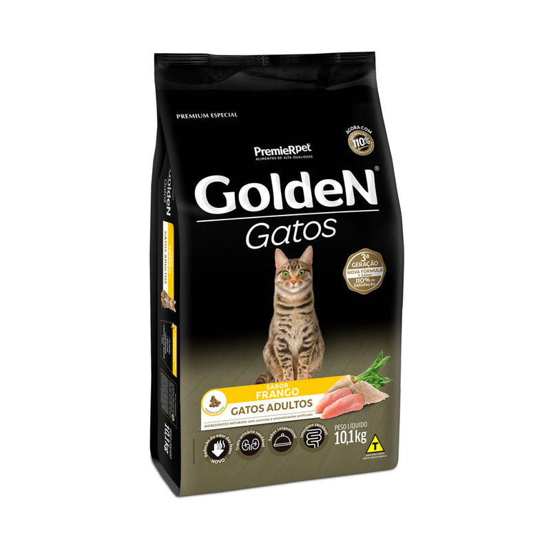 Ração Golden para Gatos Adultos Sabor Frango