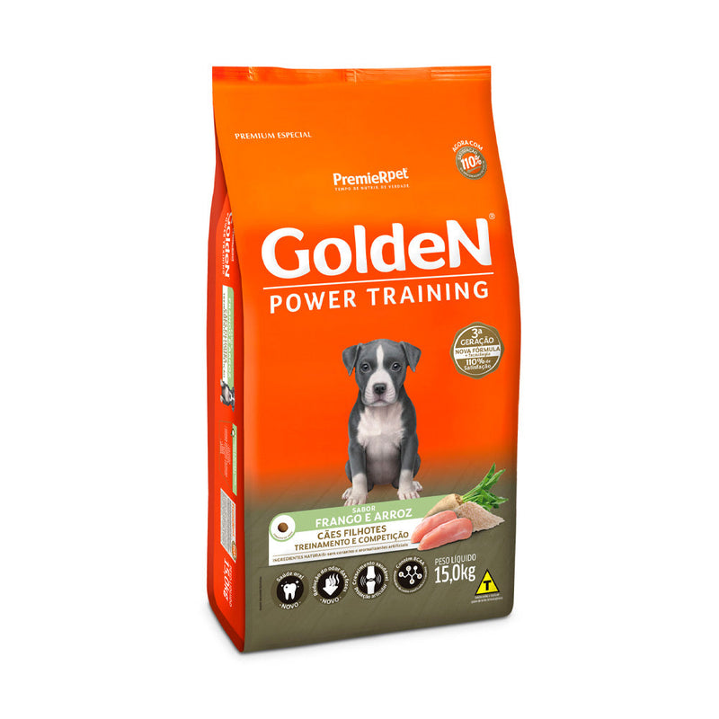 Ração Golden Power Training para Cães Filhotes Sabor Frango e Arroz