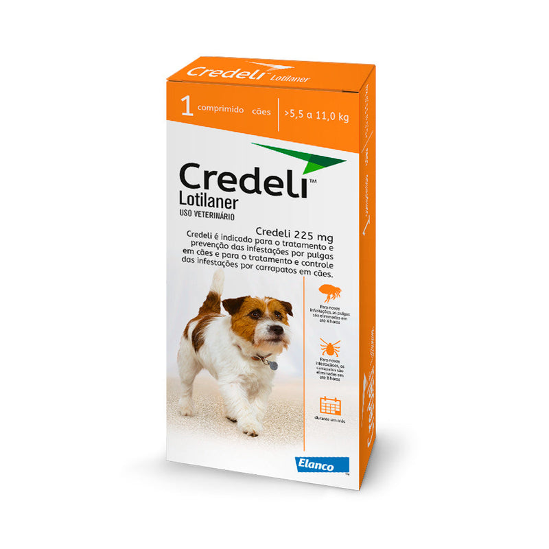 Antipulgas Credeli 225mg Cães 5,5 A 11kg - 1 Comprimido