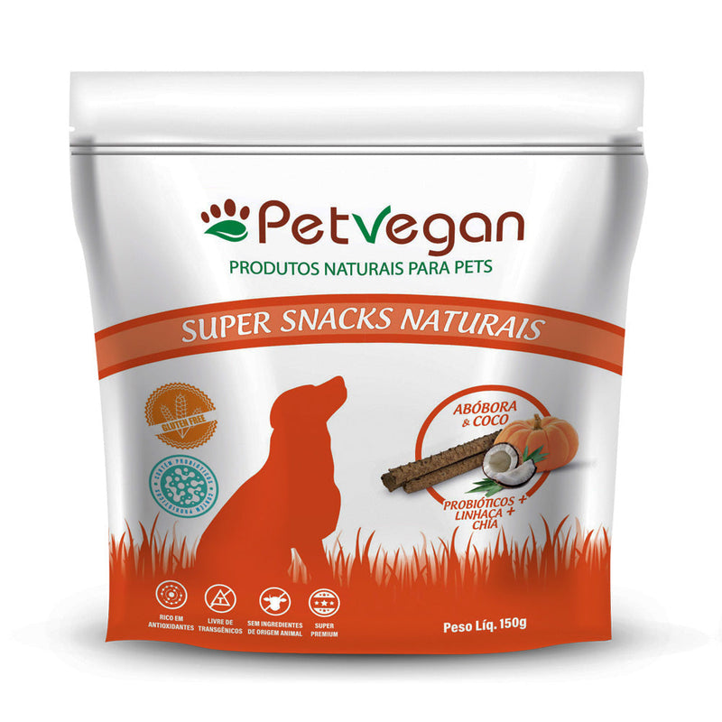 Snack PetVegan para Cães Sabor Abóbora e Coco 150 g