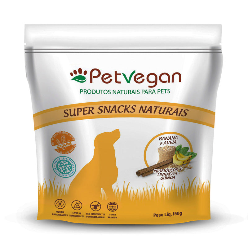 Snack PetVegan para Cães Sabor Banana e Aveia 150 g