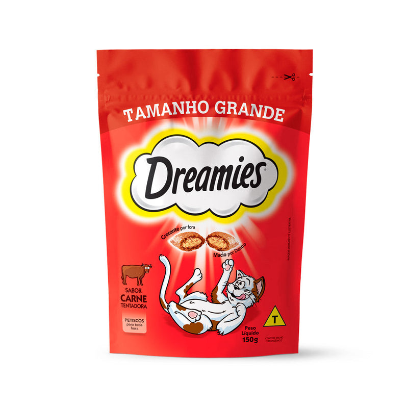 Petisco Dreamies Sabor Carne Tentadora para Gatos Adultos