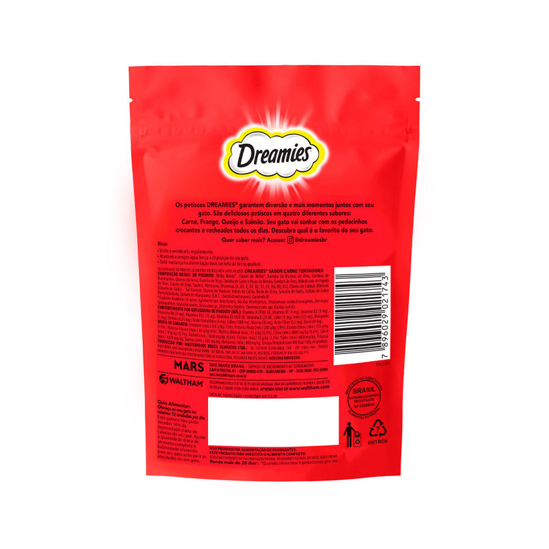 Petisco Dreamies Sabor Carne Tentadora para Gatos Adultos