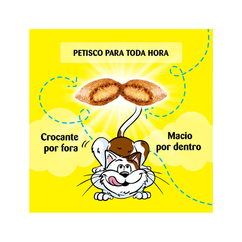 Petisco Dreamies Sabor Salmão Irresistível para Gatos Adultos 2 Unidades