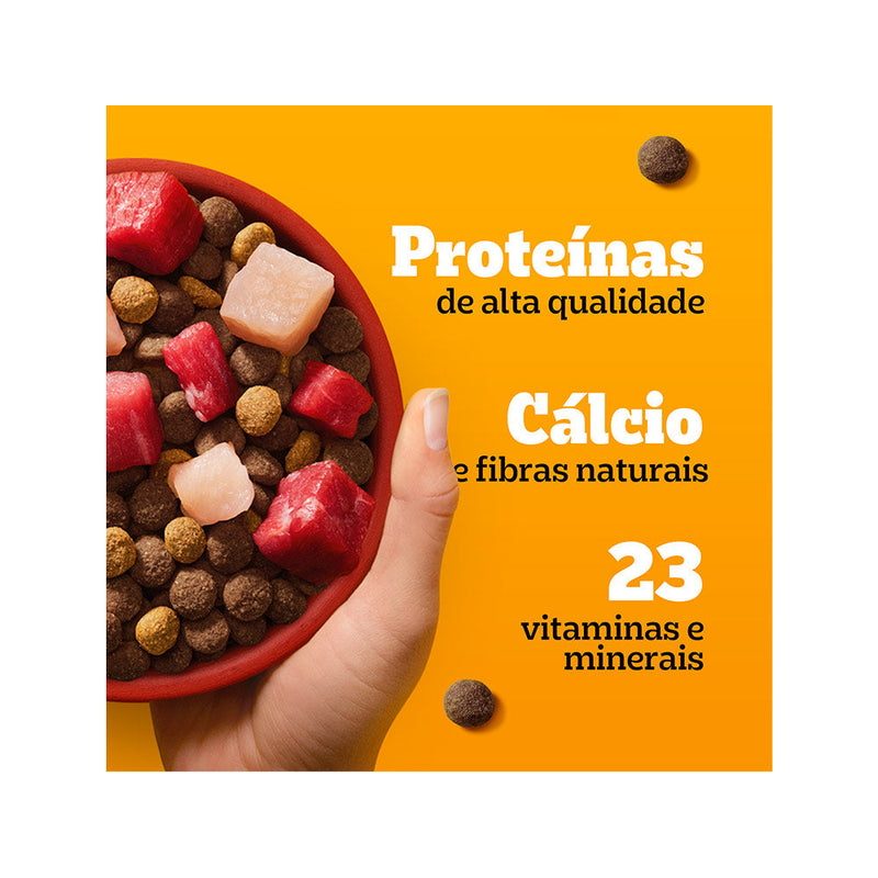 Ração Pedigree para Cães Filhotes de Porte Médio e Grande Sabor Carne, Frango e Cereais