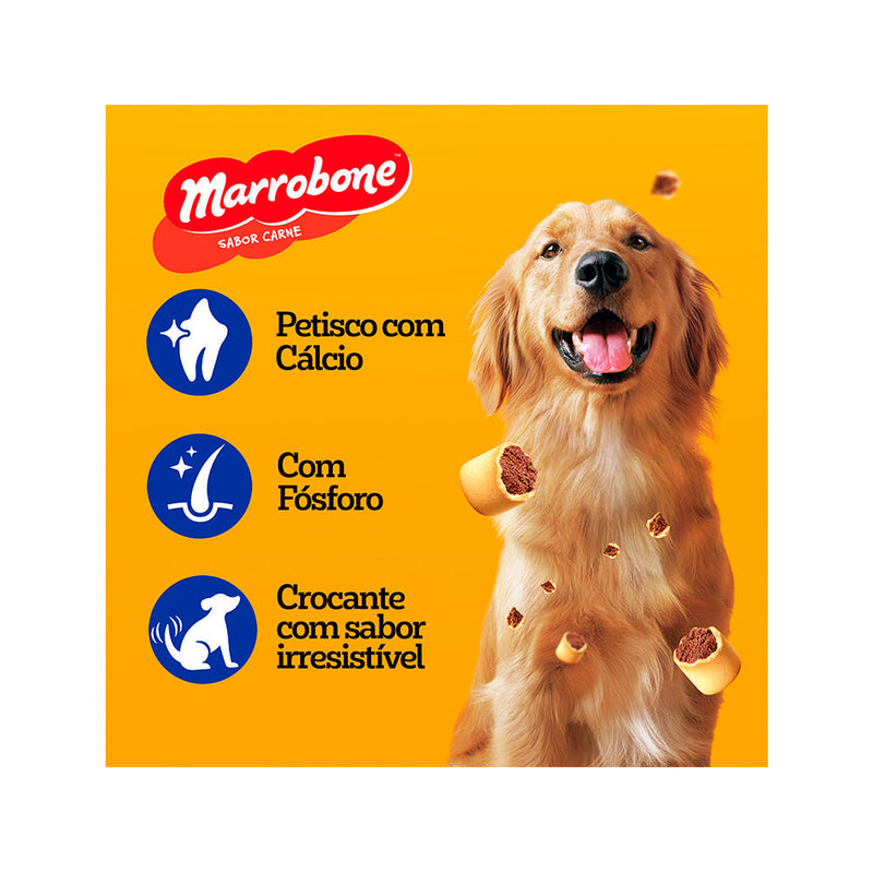 Biscoito Pedigree Biscrok Marrobone para Cães Adultos Sabor Carne