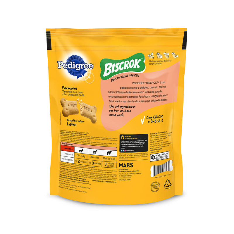 Biscoito Pedigree Biscrok Maxi para Cães Adultos de Raças Grandes