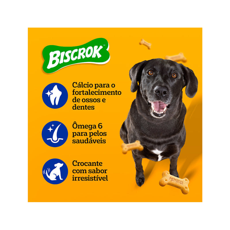 Biscoito Pedigree Biscrok Maxi para Cães Adultos de Raças Grandes