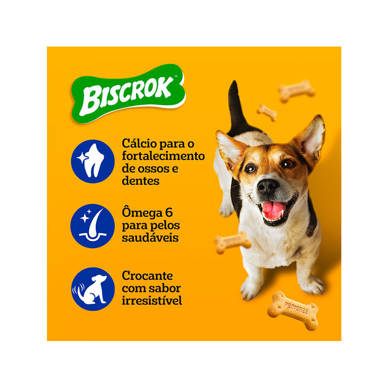 Biscoito Pedigree Biscrok Mini para Cães Adultos de Raças Pequenas