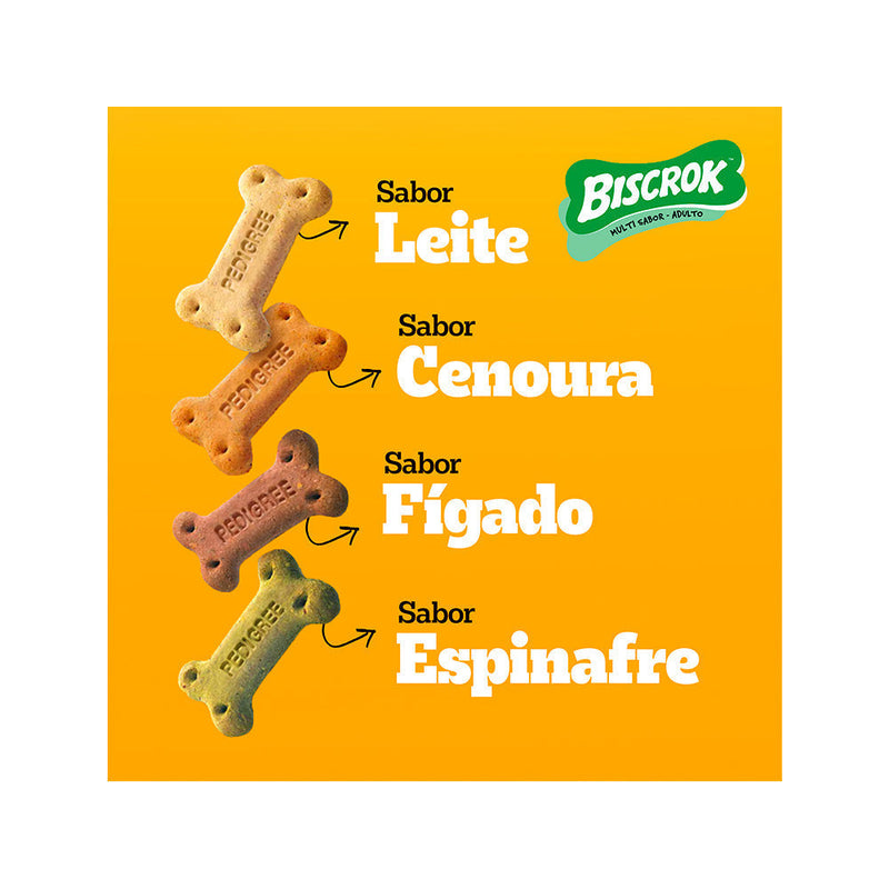 Biscoito Pedigree Biscrok Multi para Cães Adultos