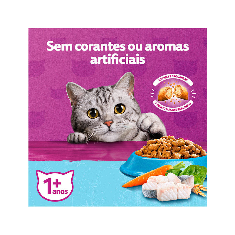 Ração Whiskas para Gatos Adultos Castrados Sabor Peixe