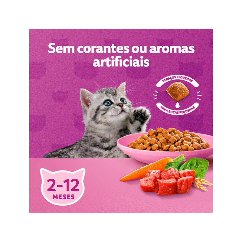 Ração Whiskas para Gatos Filhotes Sabor Carne e Leite