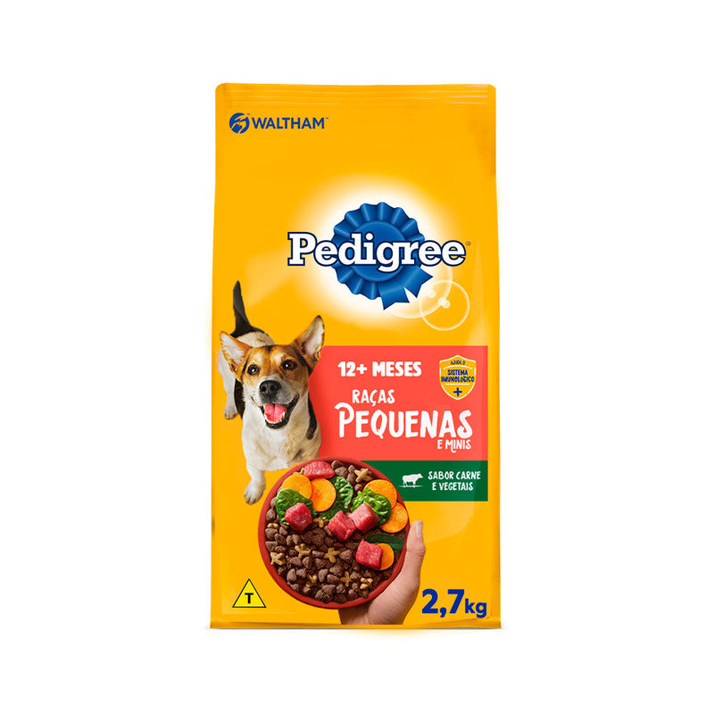 Ração Pedigree para Cães Adultos de Porte Pequeno e Mini Sabor Carne e Vegetais