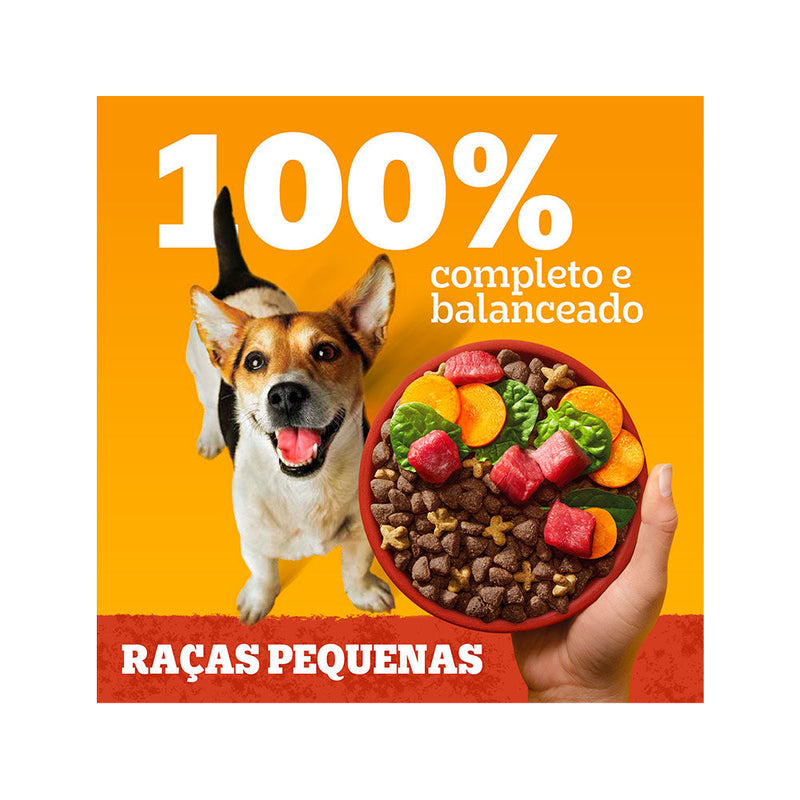 Ração Pedigree para Cães Adultos de Porte Pequeno e Mini Sabor Carne e Vegetais