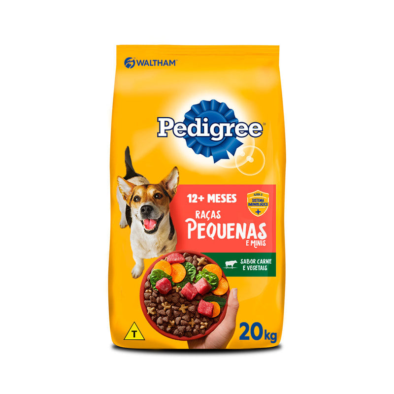 Ração Pedigree para Cães Adultos de Porte Pequeno e Mini Sabor Carne e Vegetais