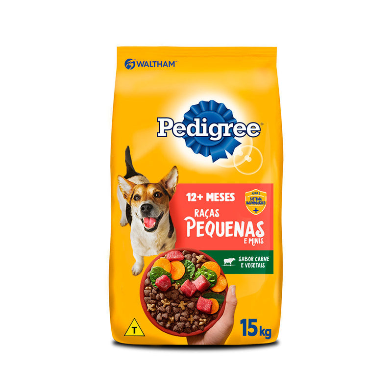 Ração Pedigree para Cães Adultos de Porte Pequeno e Mini Sabor Carne e Vegetais