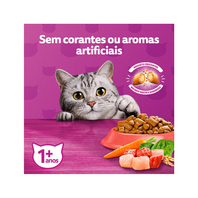 Ração Whiskas para Gatos Adultos Sabor Mix de Carnes