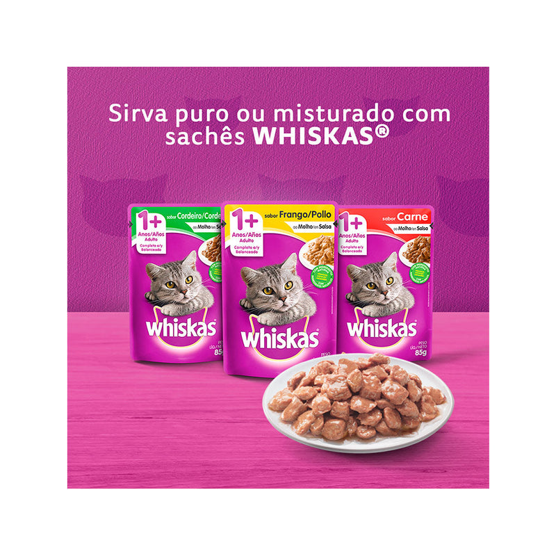 Ração Whiskas para Gatos Adultos Sabor Mix de Carnes