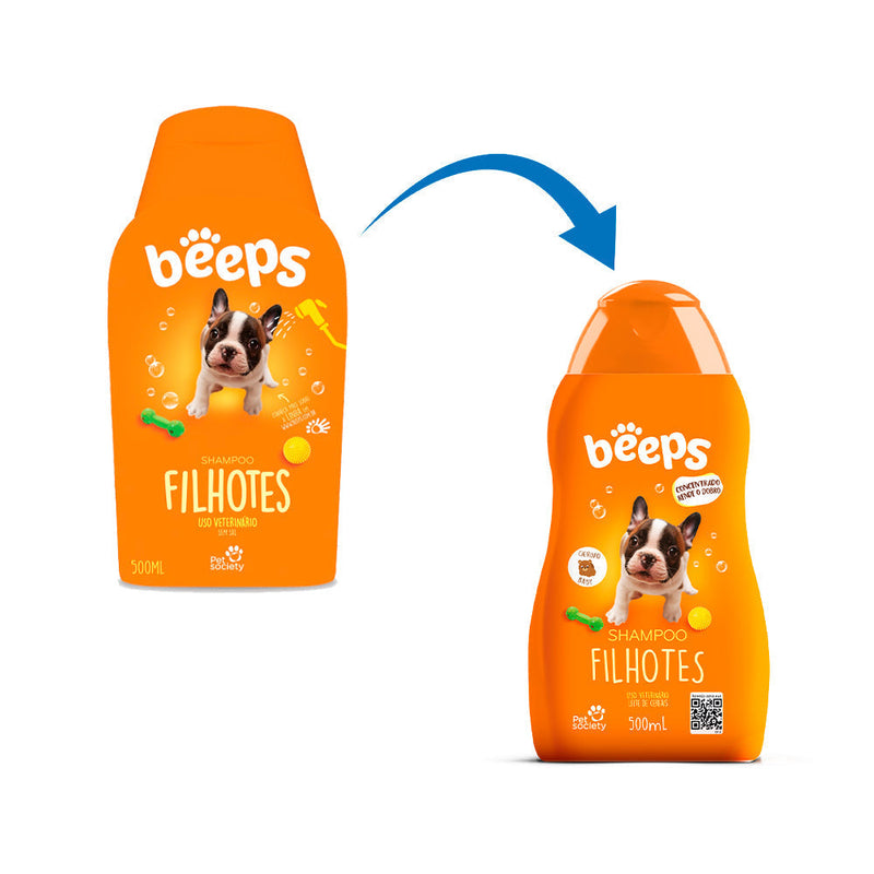 Shampoo Beeps Filhotes para Cães e Gatos 500ml