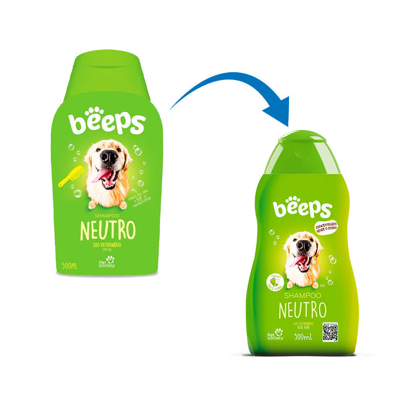 Shampoo Beeps Neutro para Cães e Gatos 500ml