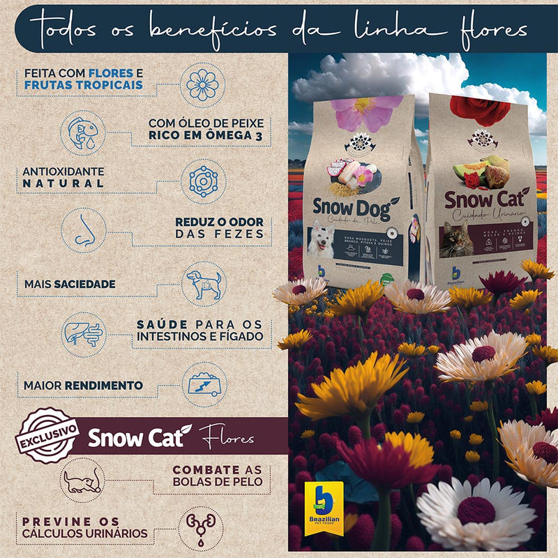 Ração Snow Dog Flores Calmante para Cães Adultos de Porte Pequeno