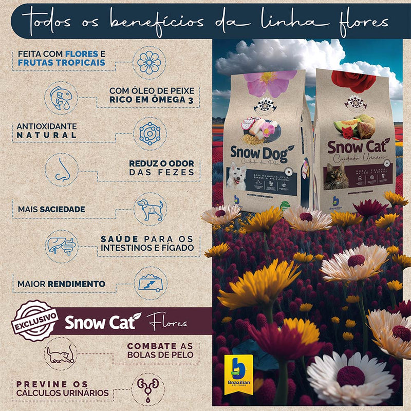 Ração Snow Dog Flores Calmante para Cães Filhotes de Porte Pequeno