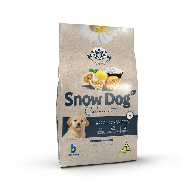 Ração Snow Dog Flores Calmante para Cães Filhotes de Porte Médio e Grande