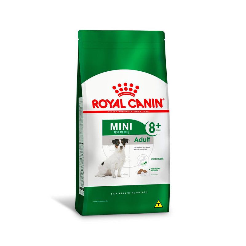 Ração Seca Royal Canin Mini Adult 8+ para Cães Adultos de Porte Pequeno com 8 Anos ou mais