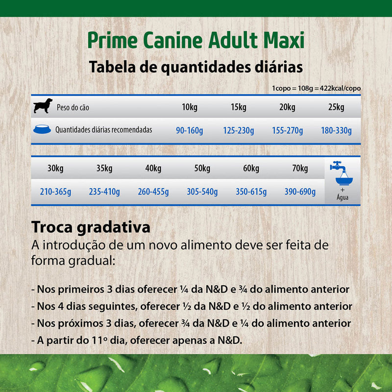 Ração N&D para Cães Adultos de Raças Grandes Sabor Frango e Romã - 10kg