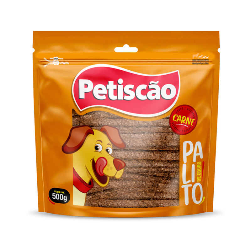 Osso Petiscão Cães Carne 8mm - 500g