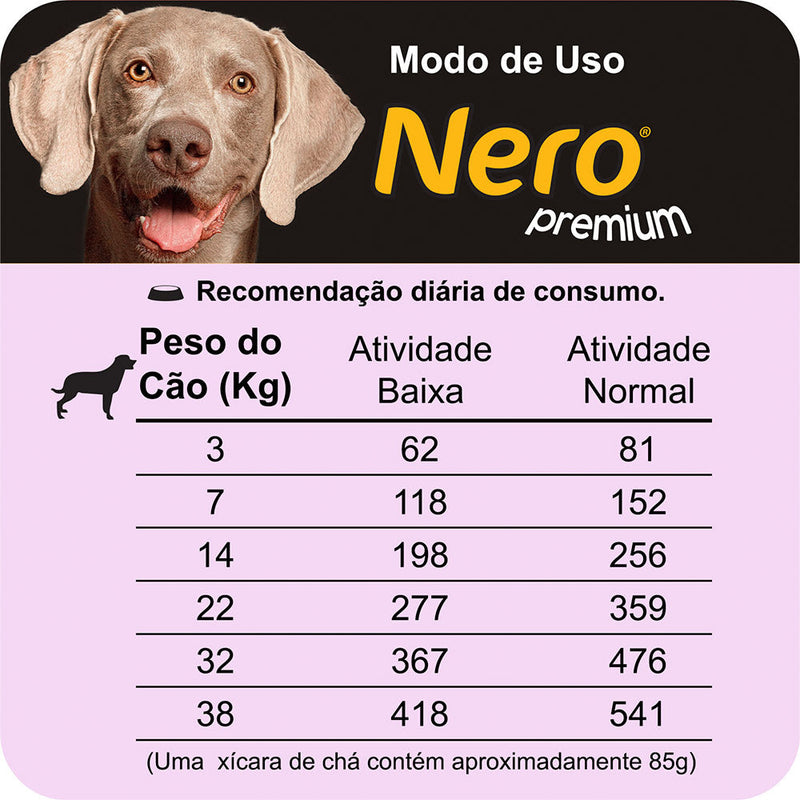 Ração Nero Premium Refeição para Cães Adultos Sabor Carne com Cenoura