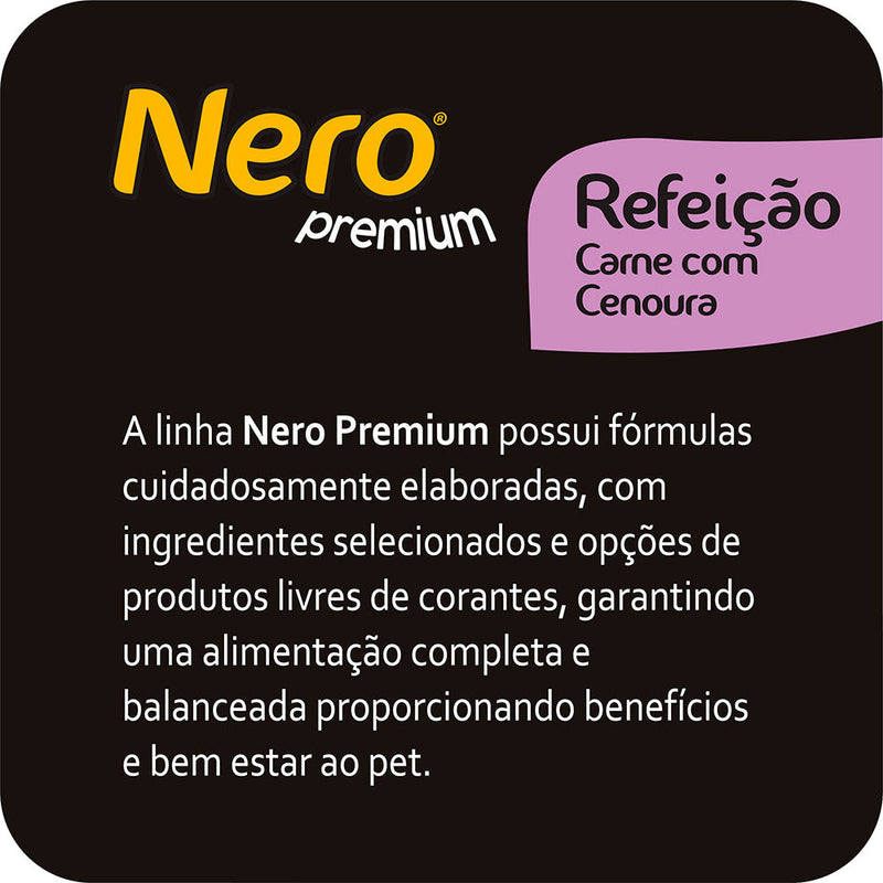 Ração Nero Premium Refeição para Cães Adultos Sabor Carne com Cenoura