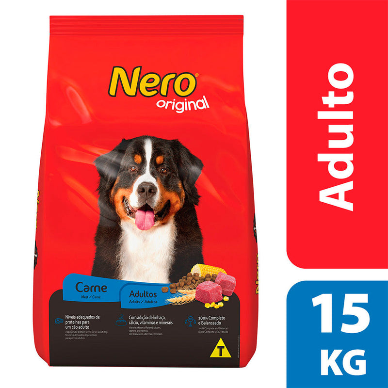 Ração Nero Original para Cães Adultos Sabor Carne