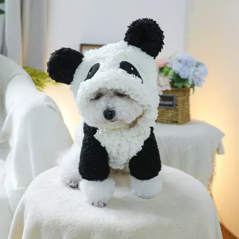 Moletom com Capuz de Panda Fofo para Cães Pequenos