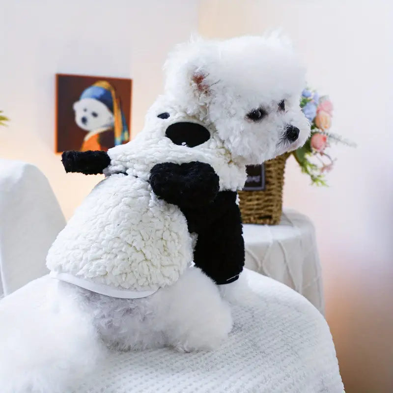 Moletom com Capuz de Panda Fofo para Cães Pequenos