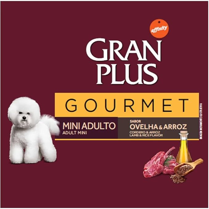 Ração GranPlus Gourmet para Cães Adultos de Porte Mini Sabor Ovelha e Arroz