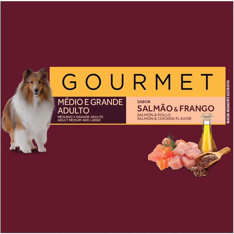 Ração GranPlus Gourmet para Cães Adultos de Médio e Grande Porte Sabor Salmão e Frango 10,1kg