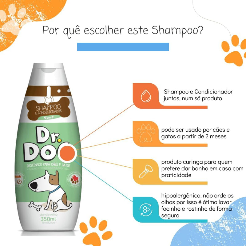 Kit de Banho Pet Alérgico: Shampoo Hipoalergênico +condicionador hidratante sem enxágue + Snack Funcional Suplemento Pele Derme Pet Alérgico